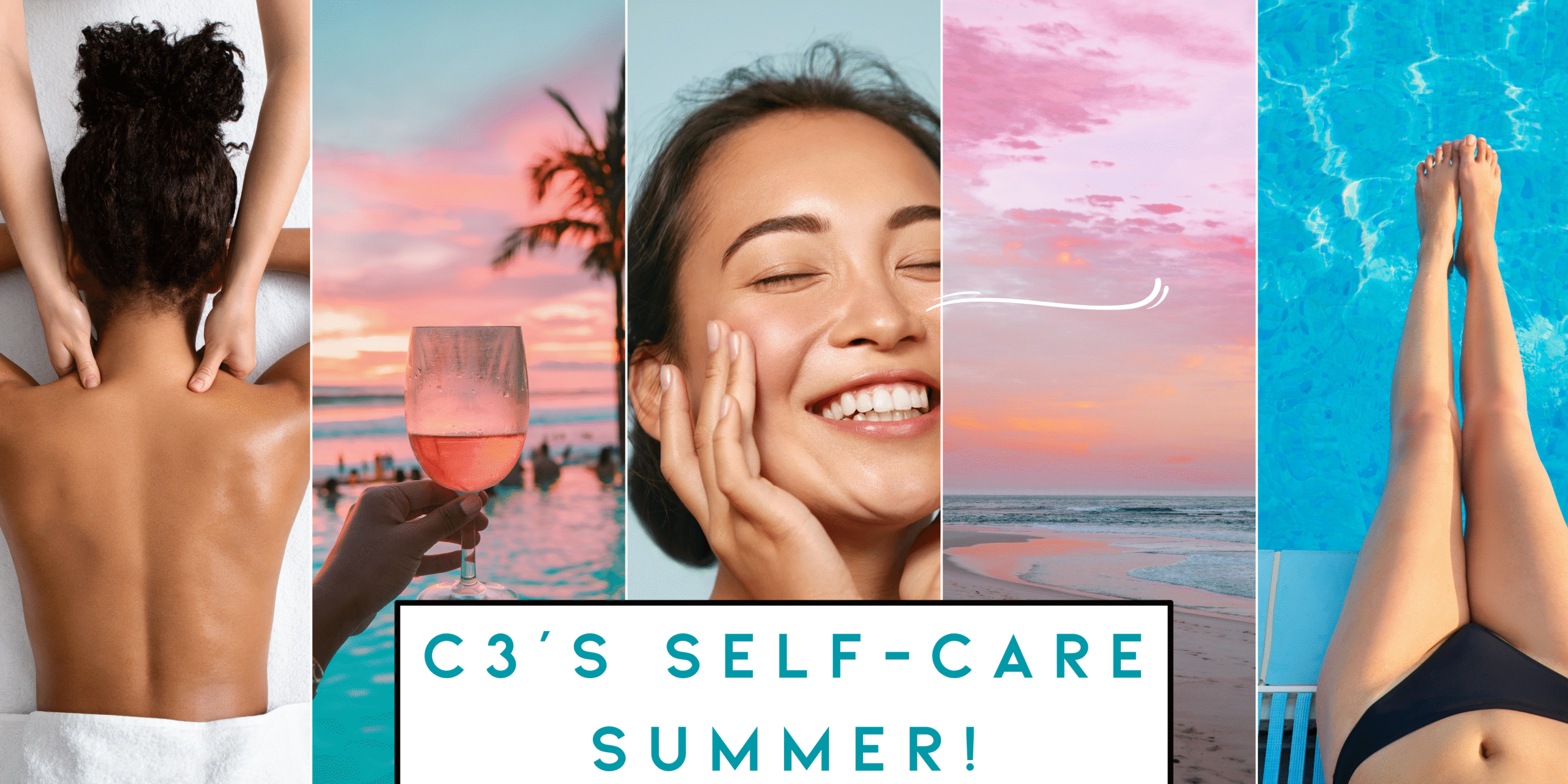Stylish Aesthetic Summer Photo Collage Banner Stylish Aesthetic Summer Photo Collage Banner